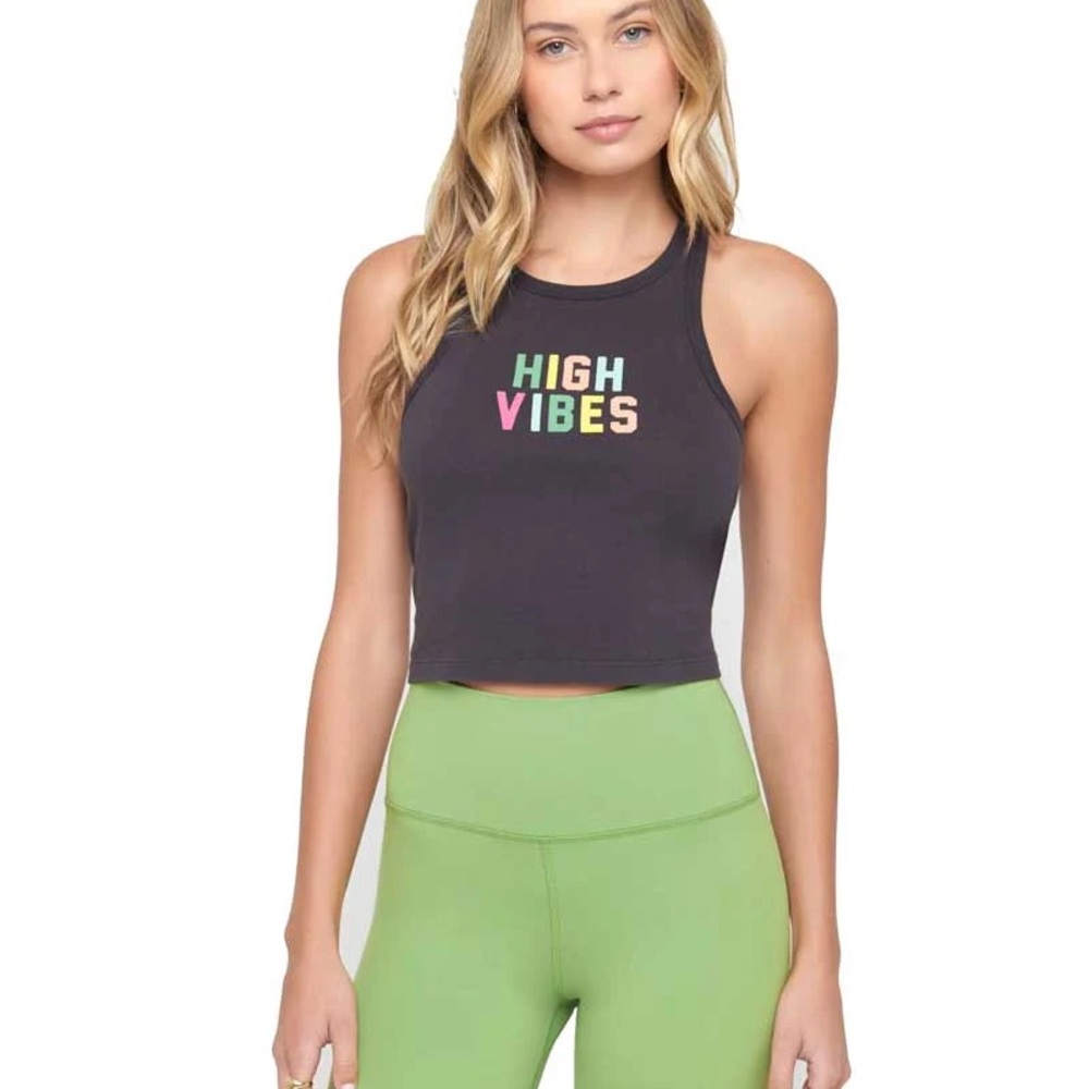 NWT Spiritual Gangster High Vibes Sienna Crop Tank